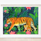 cute tiger wall art print