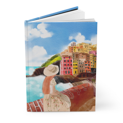 Italy Hardcover Journal Notebook "A Slow Day In Italy"