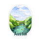 Austin Texas Vinyl Sticker - Ladybird Lake Kayak