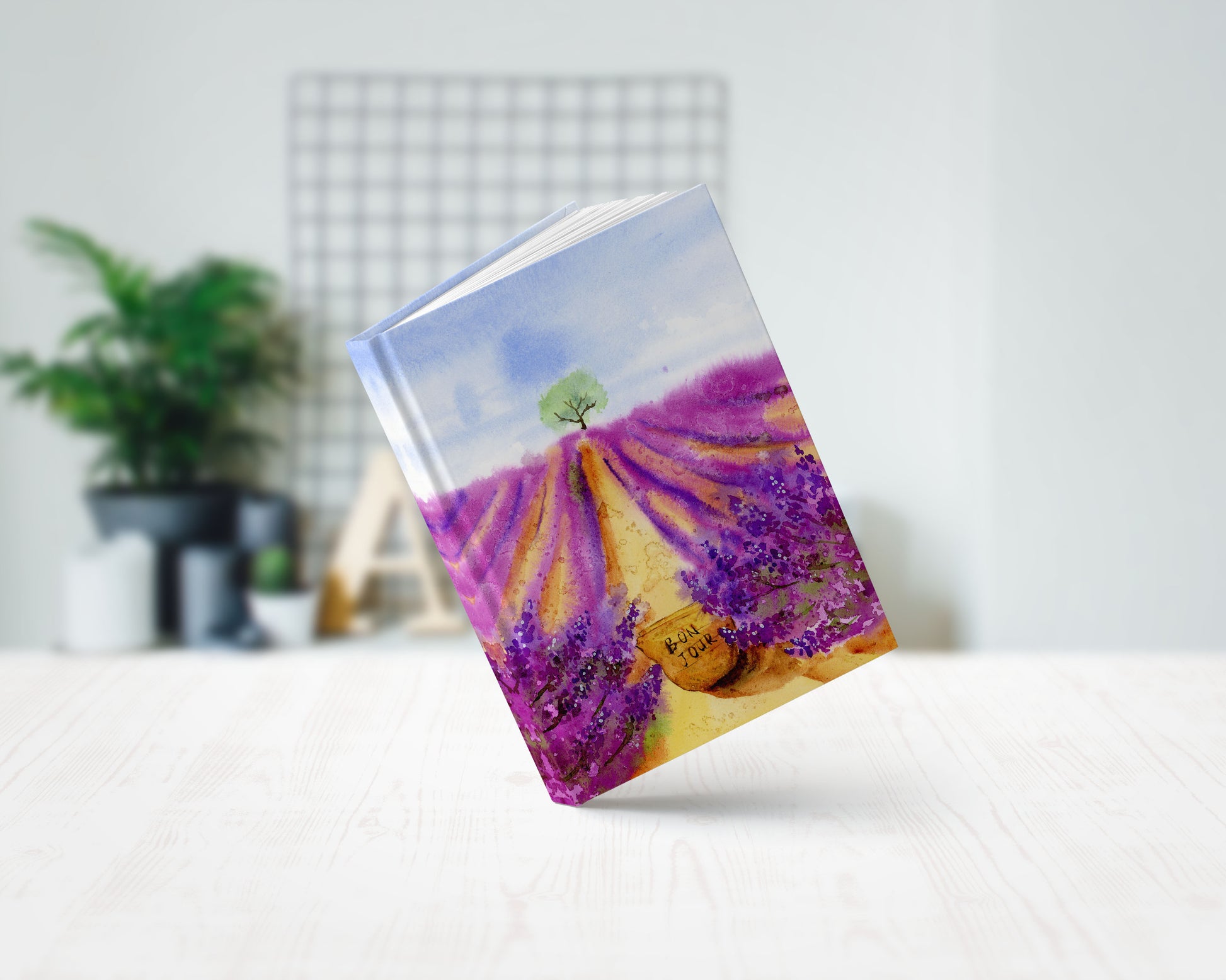lavender field hardcover writing journal notebook lined