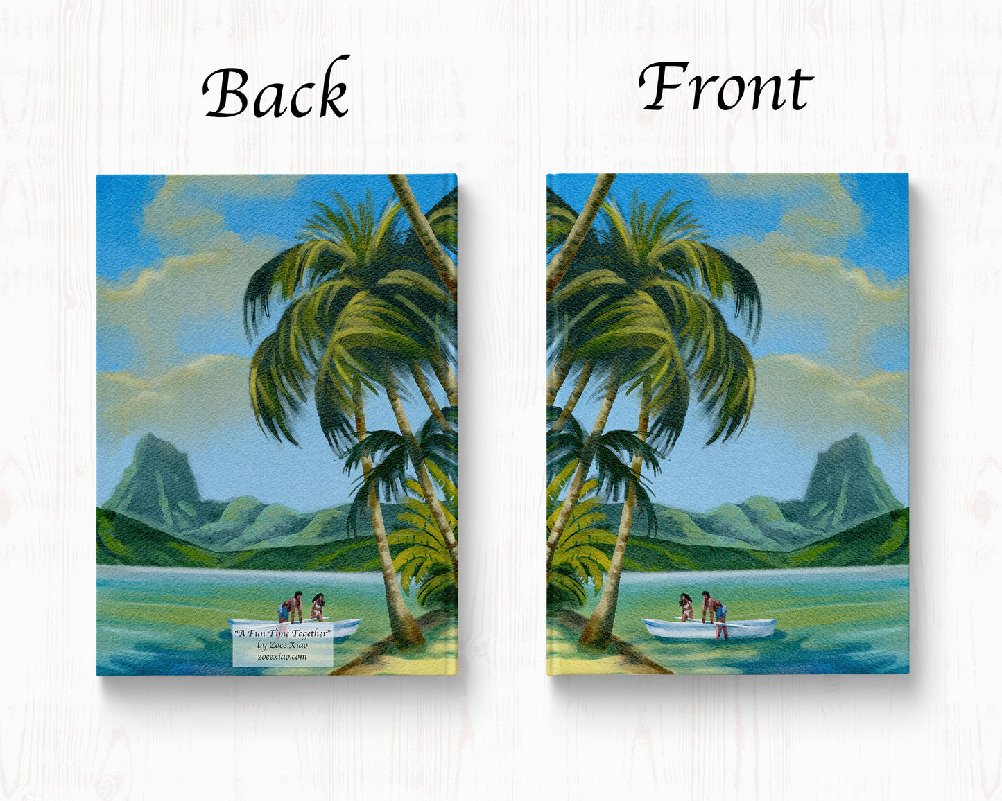 Tropical Hawaii Art Hardcover Writing Journal Notebook Lined