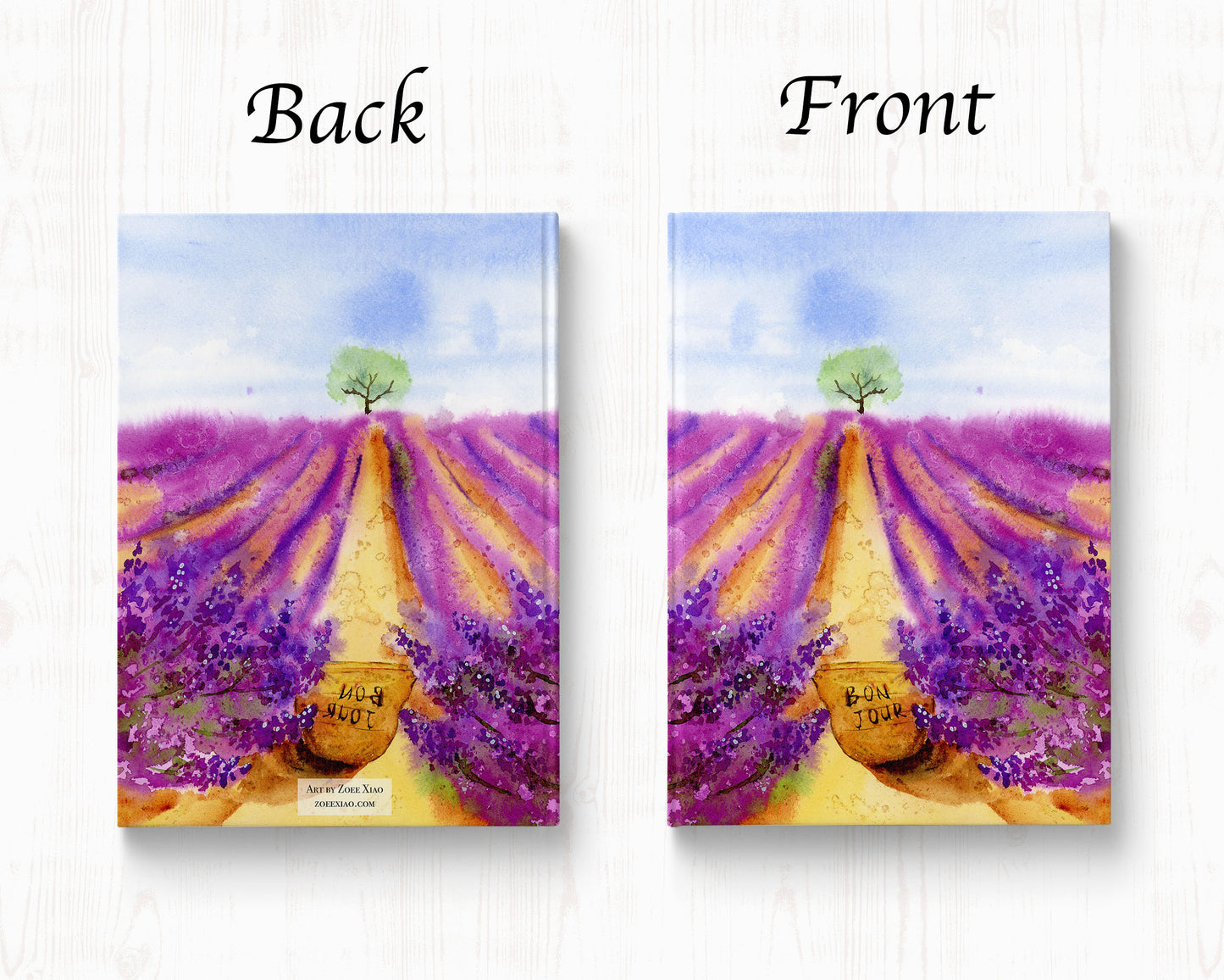 lavender field hardcover writing journal notebook lined