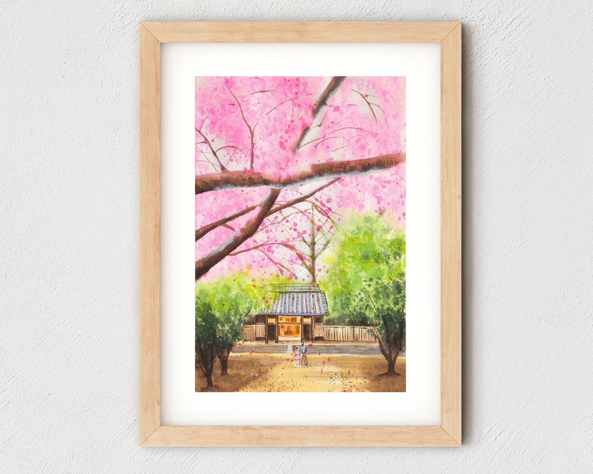 Japanese cherry blossom wall art print