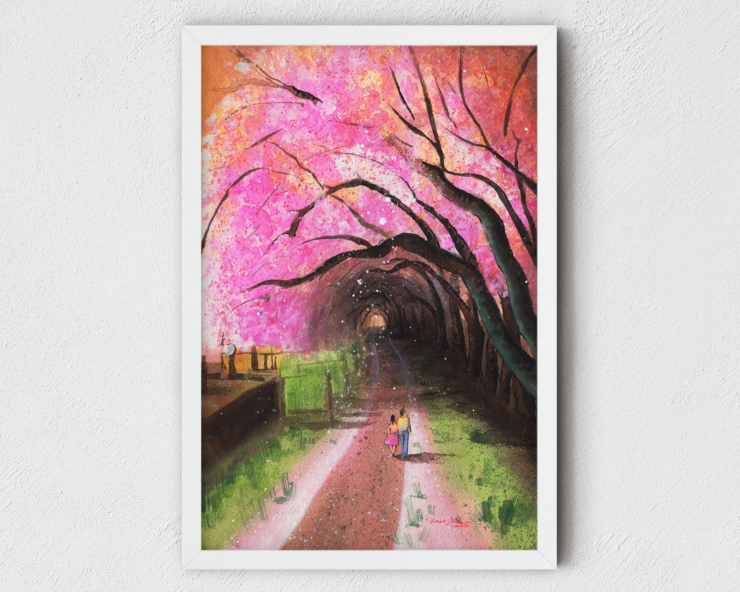 Japanese cherry blossom art print