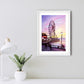 Seattle art print, waterfront park sunset