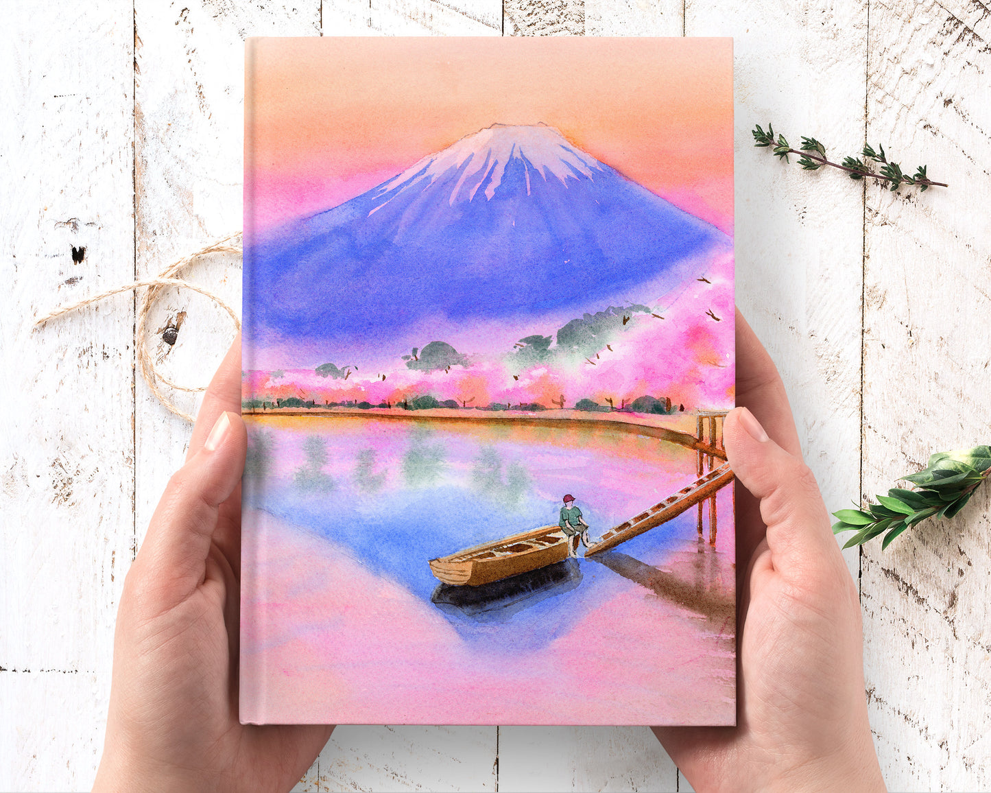 mount fuji hardcover journal notebook lined