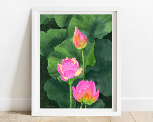 lotus flower art print