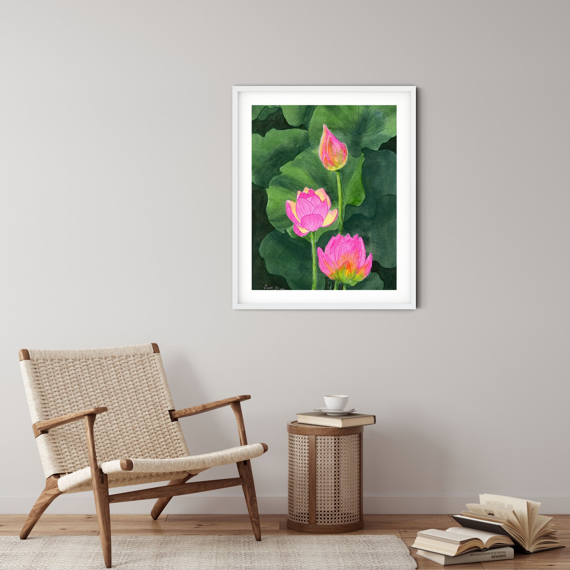lotus flower art print