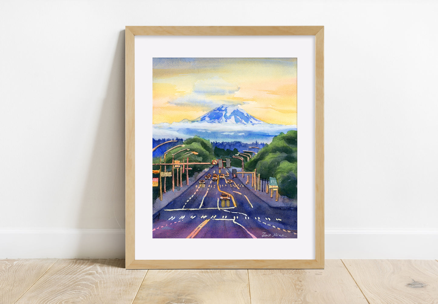 Seattle art print mount rainier art