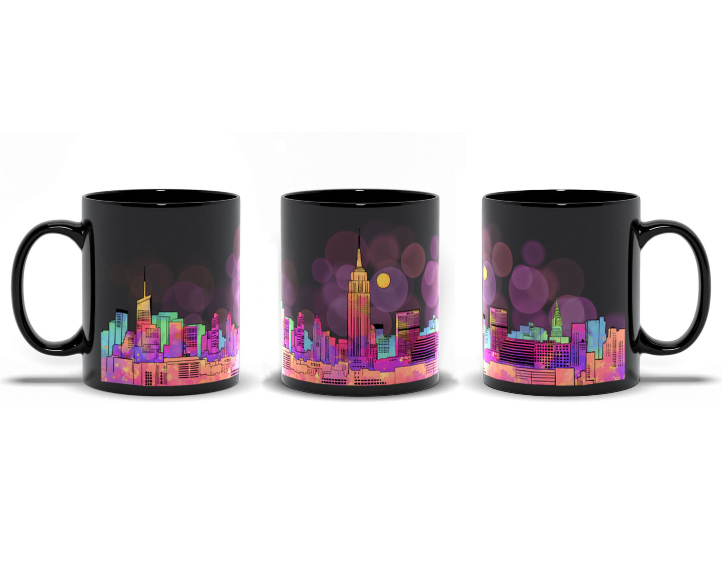 new york city mug black ceramic