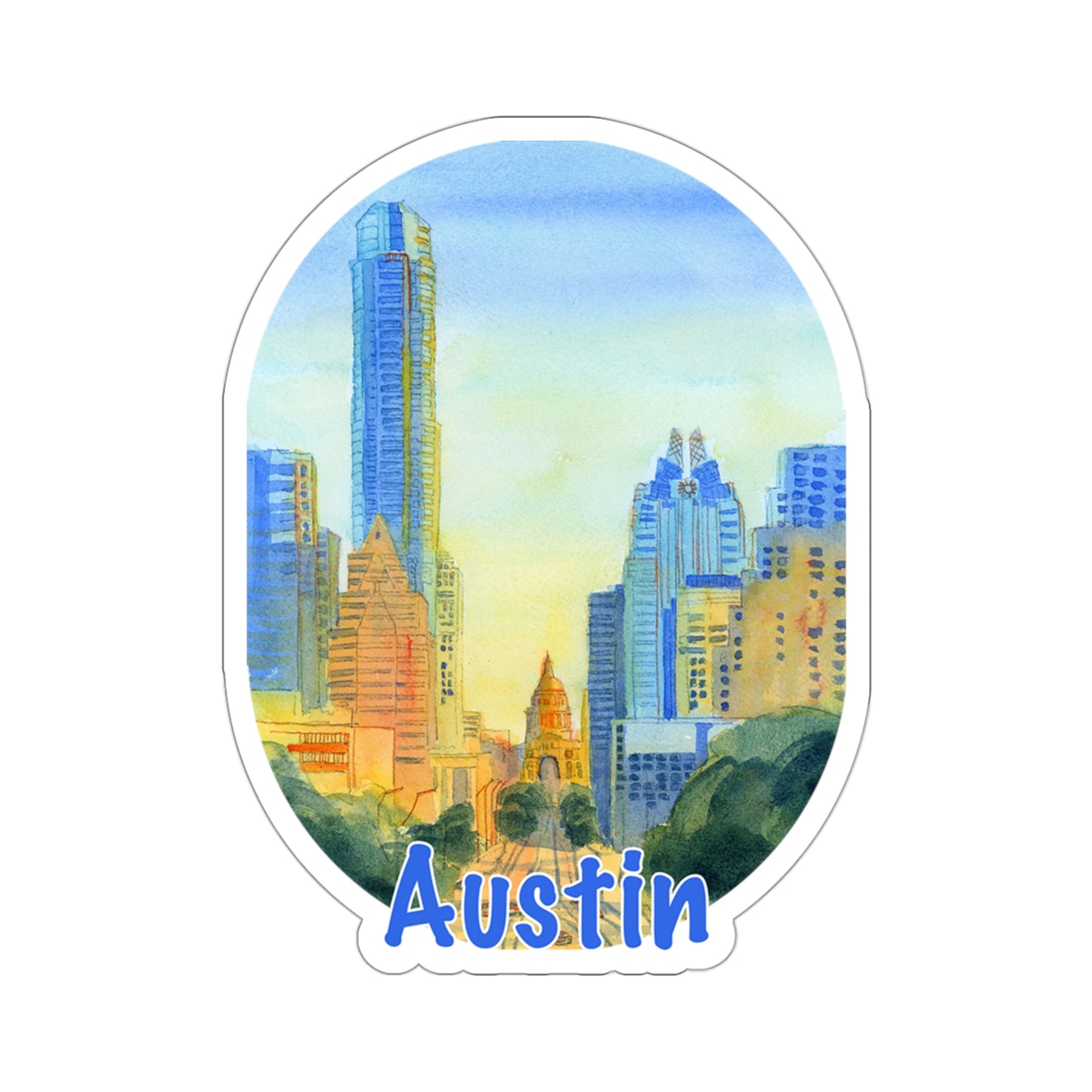 Austin Texas Vinyl Sticker