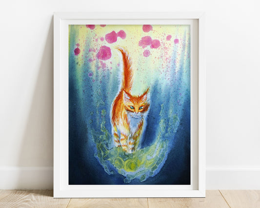 Cat Art Print "Cosmic Cat"