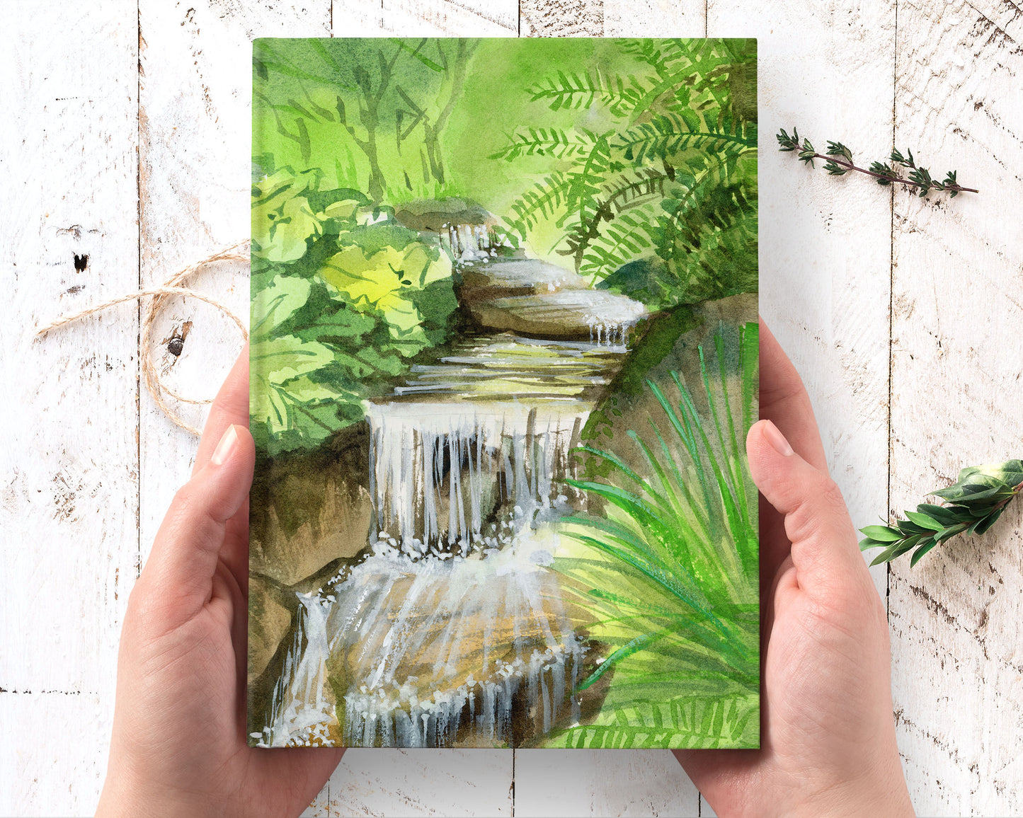 nature art hardcover journal notebook lined