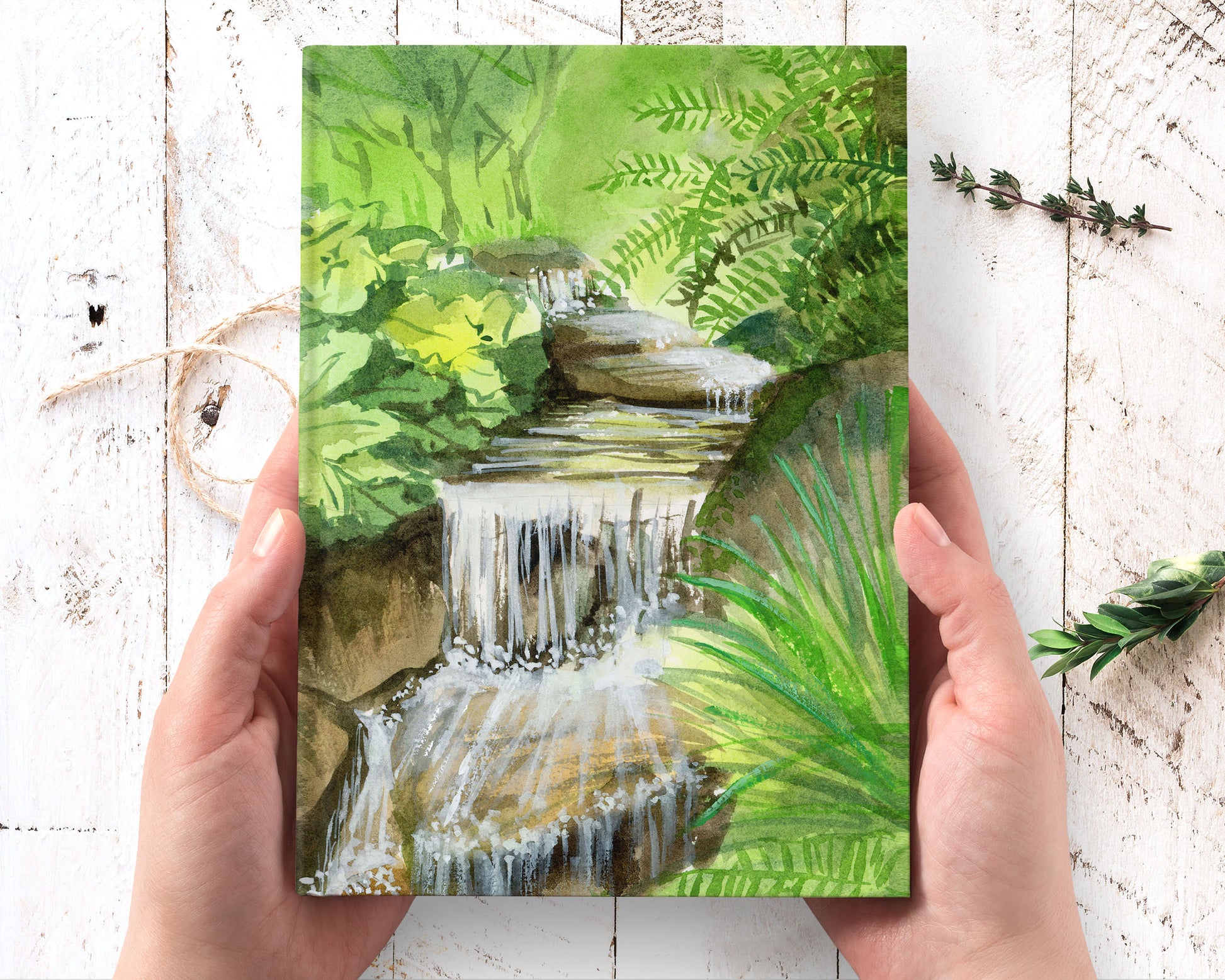 nature art hardcover journal notebook lined