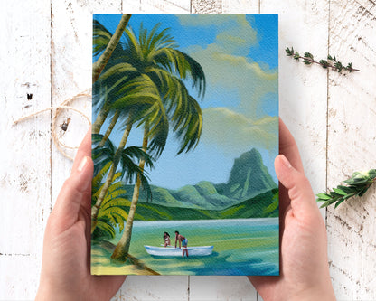 Tropical Hawaii Art Hardcover Writing Journal Notebook Lined