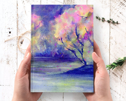 nature art hardcover writing journal notebook lined