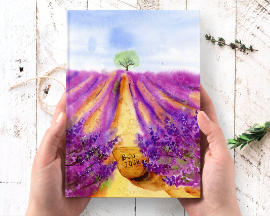 lavender field hardcover writing journal notebook linedlavender field hardcover writing journal notebook lined